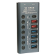 Зарядная станция Mega-Idea K367H (2 USB 2.4A, 1 Type-C PD, мультиадаптер хаб 4 USB 3.0) Зарядная станция Mega-Idea K367H (2 USB 2.4A, 1 Type-C PD, мультиадаптер хаб 4 USB 3.0)