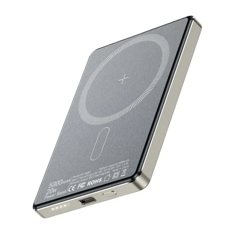 Power Bank Essager Cross-Border Magnetic 5000mAh 20W KR-W002 (EDY5K-YJ0A-Z) Grey UA UCRF