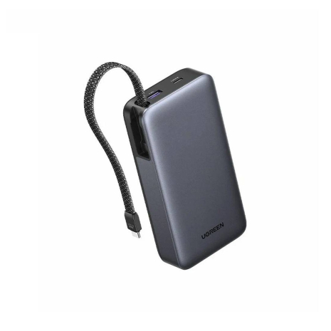 Power Bank Ugreen PB536 20000mah 45W Built-In USB-C Cable LED (55988B) Gray UA UCRF