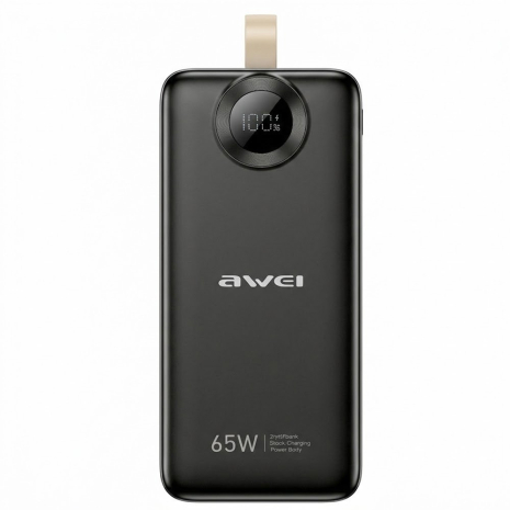 Power Bank Awei PA-34 30000mAh PD 65W LED Black UA UCRF
