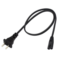 Кабель питания C7 to 2pin (американская розетка) 50cm(250V/6A Max) Power Cable For XBOX PS4 та ін. без упаковки, Black