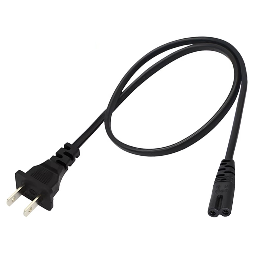 Кабель питания C7 to 2pin (американская розетка) 50cm(250V/6A Max) Power Cable For XBOX PS4 та ін. без упаковки, Black Кабель питания C7 to 2pin (американская розетка) 50cm(250V/6A Max) Power Cable For XBOX PS4 та ін. без упаковки, Black