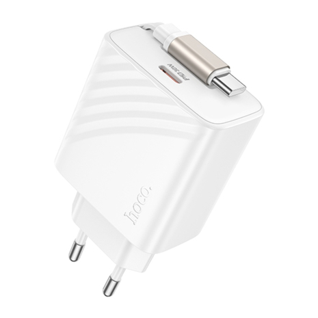 Сетевое зарядное устройство Hoco N58 Type-C PD 30W + кабель Type-C white Сетевое зарядное устройство Hoco N58 Type-C PD 30W + кабель Type-C white