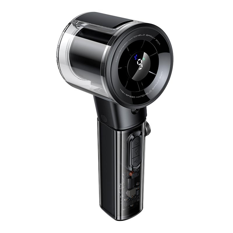 Вентилятор Hoco Spray series ice cooling handheld fan HX614 |100Levels, 60dB, 15h, 50mL| black Вентилятор Hoco Spray series ice cooling handheld fan HX614 |100Levels, 60dB, 15h, 50mL| black