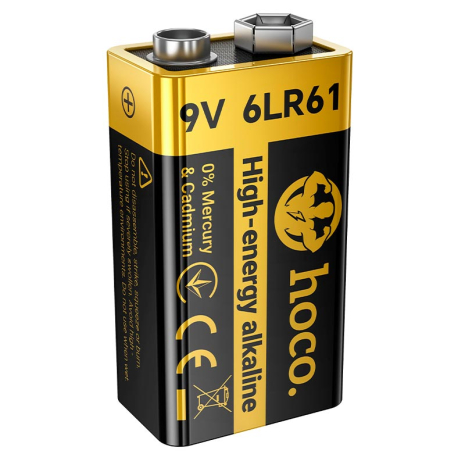 Alkaline battery HOCO JA9 |6LR61, 9V| black
