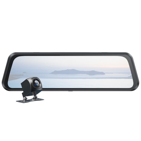 Відеореєстратор HOCO 9.66-inch rearview mirror driving recorder (dual-channel) DI36 | 1080p, 24h Monitoring | black