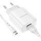 Сетевое зарядное устройство Borofone BN1 USB белое + кабель USB to MicroUSB