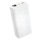 Повербанк XO PR144 (20000mAh / Out: USB-A 22.5W QC3.0, Type-C PD 20W / In: Lightning, Type-C 18W) з LED Дисплеєм, Білий